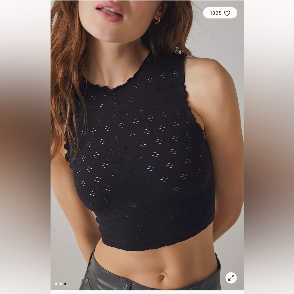 Free People Eyelet Seamless Tank